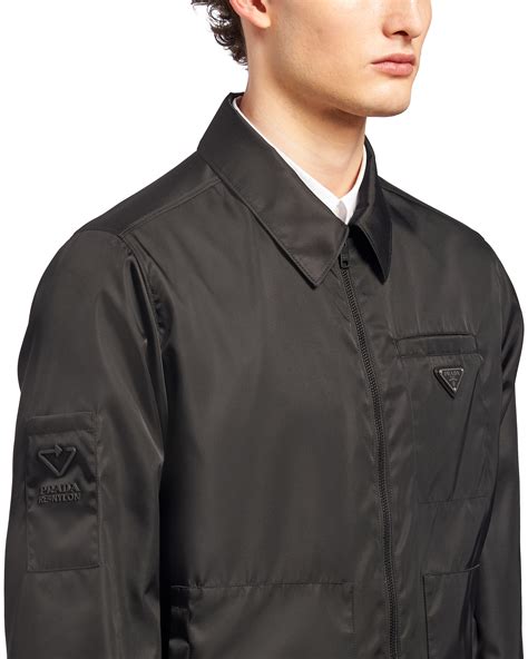 prada re nylon blouson jacket|prada nylon jacket women's.